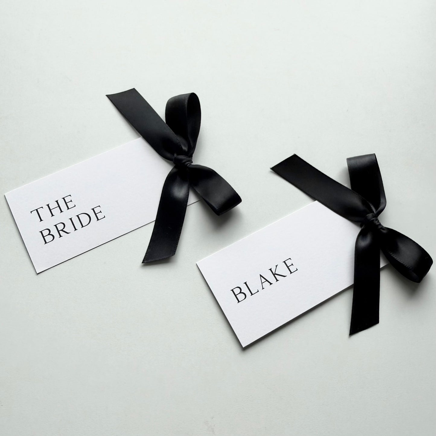 Blake Place Card With Black Bow