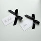 Chloe Place Card With Black Bow