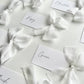 Poppy Place Card With White Bow