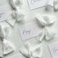 Poppy Place Card With White Bow