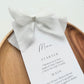 Poppy Menu Card With White Bow