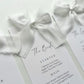 Poppy Menu Place Card With White Bow