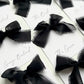 Square Poppy Place Card With Black Bow