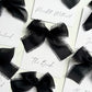 Square Poppy Place Card With Black Bow