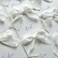 Square Poppy Place Card With White Bow