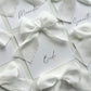 Square Poppy Place Card With White Bow