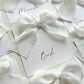 Square Poppy Place Card With White Bow