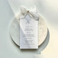 Poppy Menu Card With White Bow