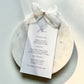 Poppy Menu Card With White Bow