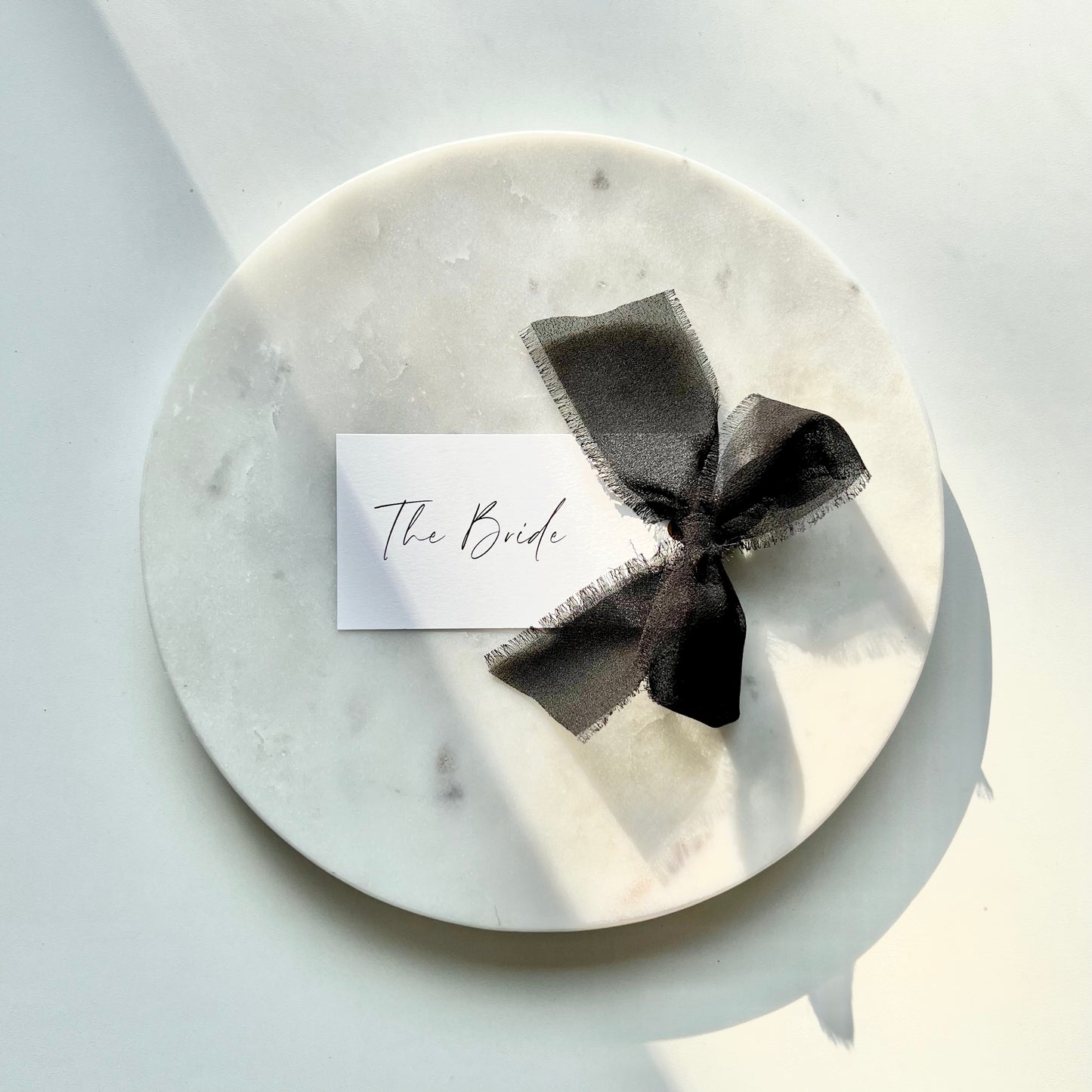 Poppy Place Card With Black Bow