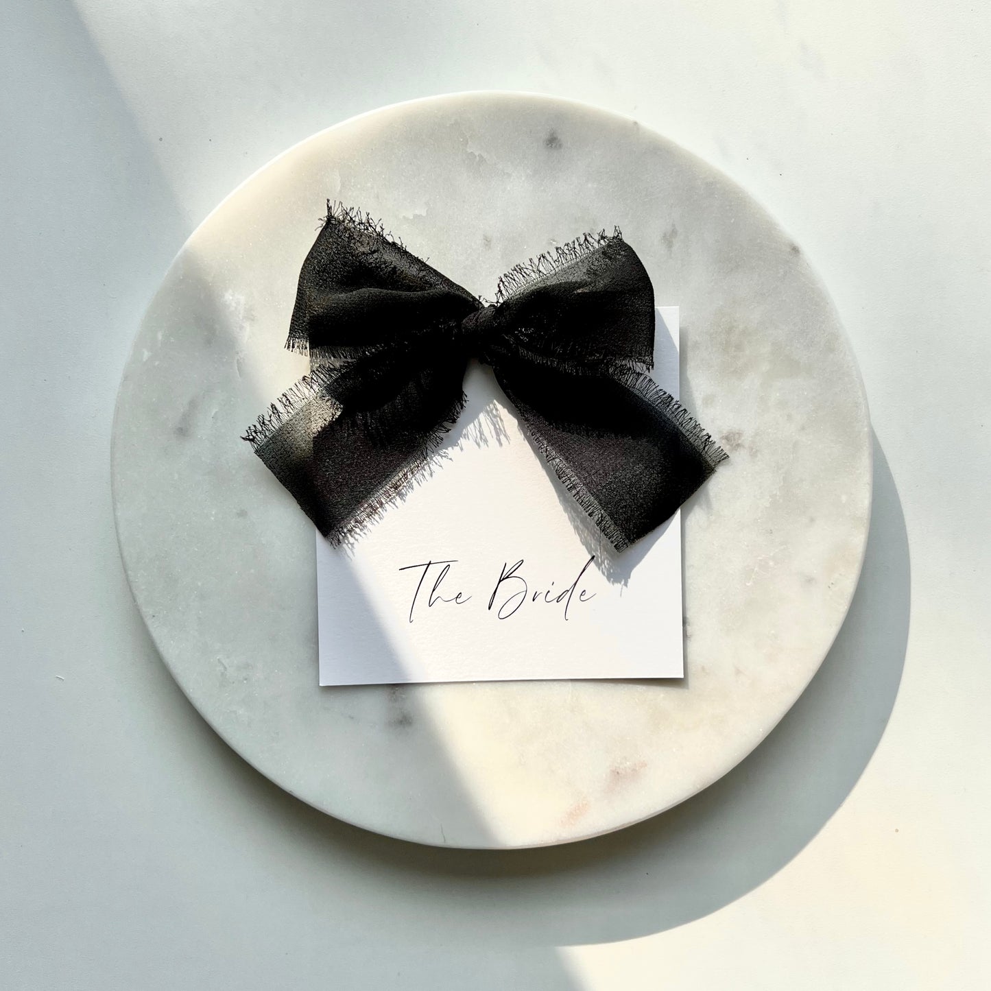 Square Poppy Place Card With Black Bow