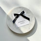 Square Ivy Place Card With Black Bow