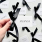 Ivy Place Card With Black Bow