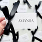 Ivy Place Card With Black Bow