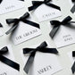 Square Ivy Place Card With Black Bow