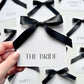 Square Ivy Place Card With Black Bow