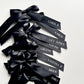 Pre Tied Black Satin Bow Place Names