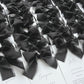 Poppy Menu Place Card With Black Bow