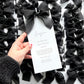 Poppy Menu Place Card With Black Bow