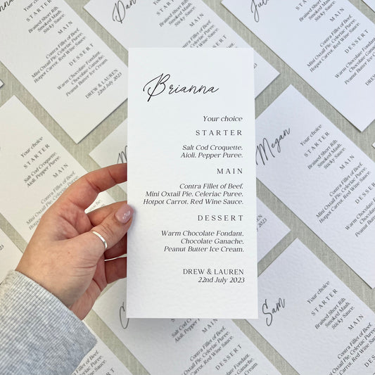 Isabelle Menu Place Cards