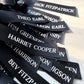 Pre Tied Black Satin Bow Place Names