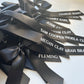Pre Tied Black Satin Bow Place Names
