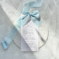 Poppy Menu Card With Blue Bow