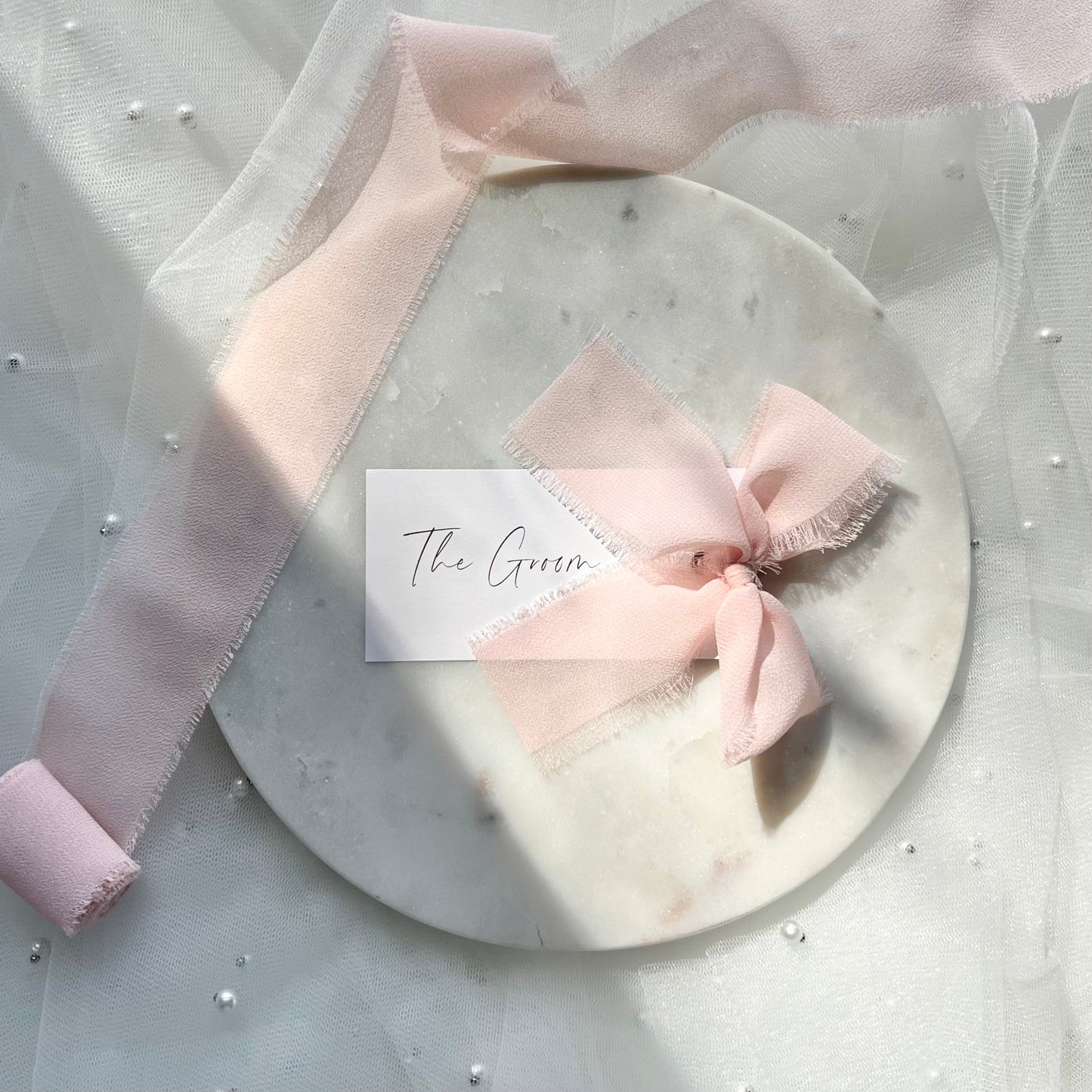 Poppy Place Card With Pink Bow