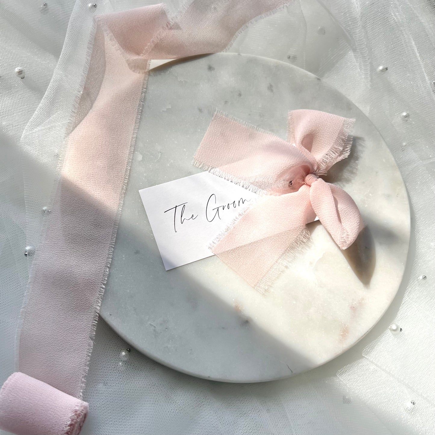 Poppy Place Card With Pink Bow