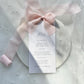 Poppy Menu Card With Pink Bow