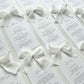 Poppy Menu Place Card With White Bow