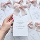 Poppy Menu Place Card With Pink Bow