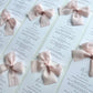 Poppy Menu Place Card With Pink Bow