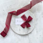 Poppy Place Card With Dark Red Bow