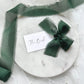 Poppy Place Card With Dark Green Bow