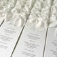 Poppy Menu Place Card With White Bow