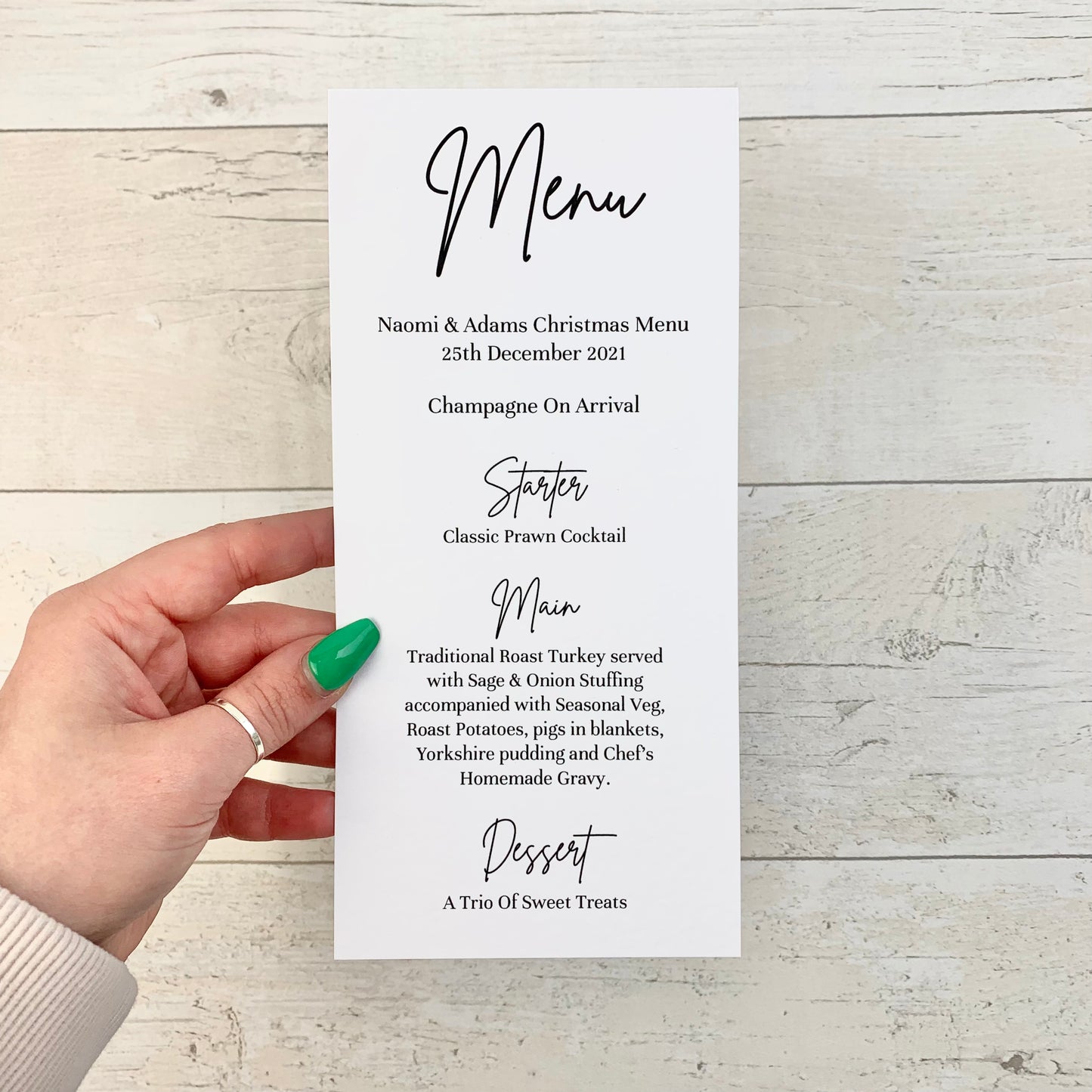 Brittany Menu Cards