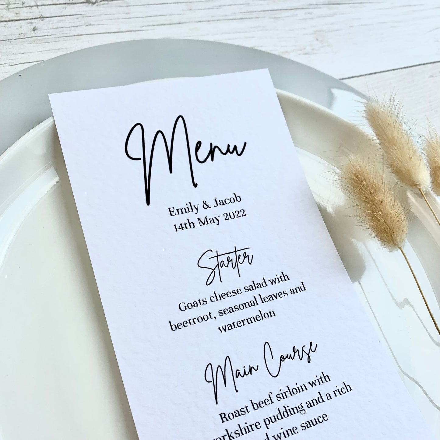 Brittany Menu Cards